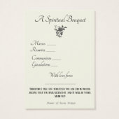 Prière du Bouquet spirituel religieux Carte Sainte (Dos)