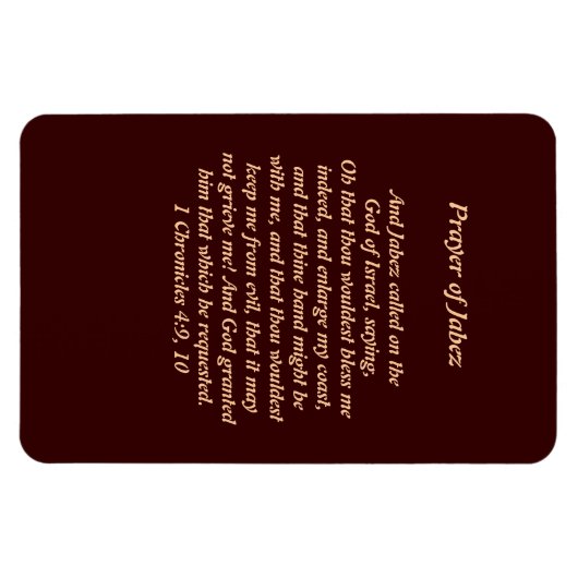 Prière du Magnet de Jabez (Horizontal)