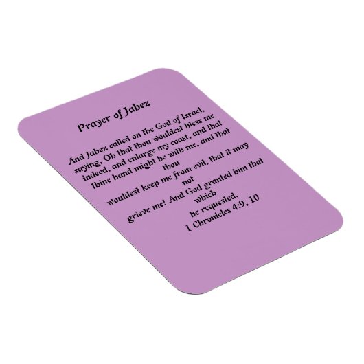 Prière du Magnet de Jabez (Côté Droit)