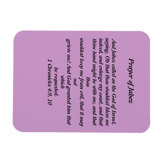 Prière du Magnet de Jabez (Horizontal)