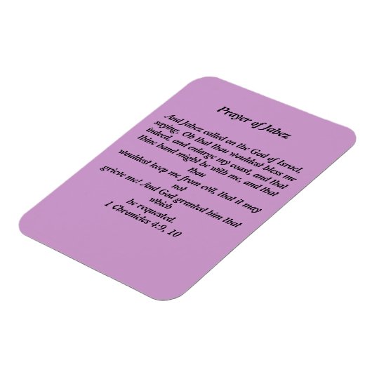 Prière du Magnet de Jabez (Côté Gauche)