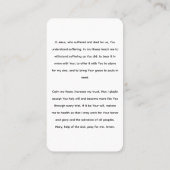 Prière du Sacré-Coeur pour la carte de prière de m (Dos)