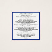 Prière d'un policier (Dos)