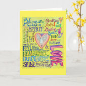 Prière Esprit Inspiration Angel Cartes de voeux (Fleur jaune)