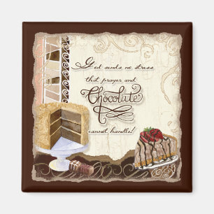 Prière et aimant de chocolat