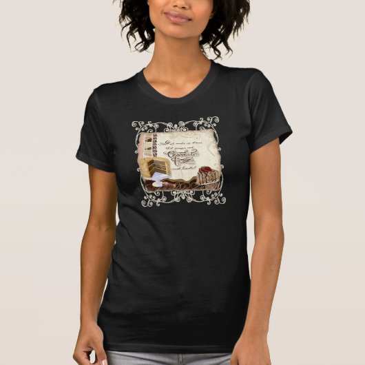 Prière et T-shirt de la femme de chocolat (Devant)