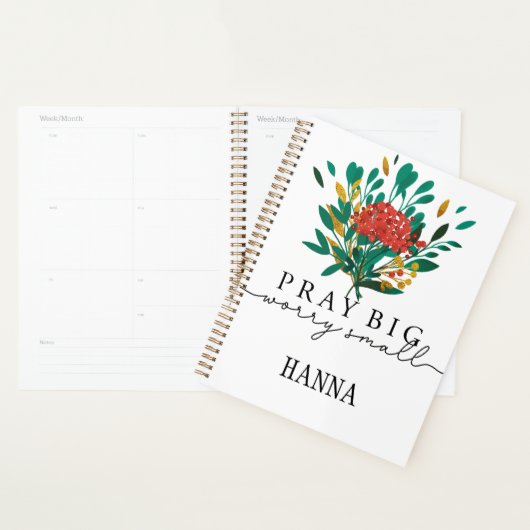 Prière florale personnalisée Planificateur de moti (Devant avec enveloppe)