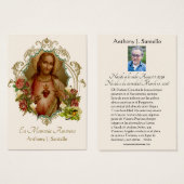 Prière funèbre catholique espagnole de souvenir de (Devant & derrière)