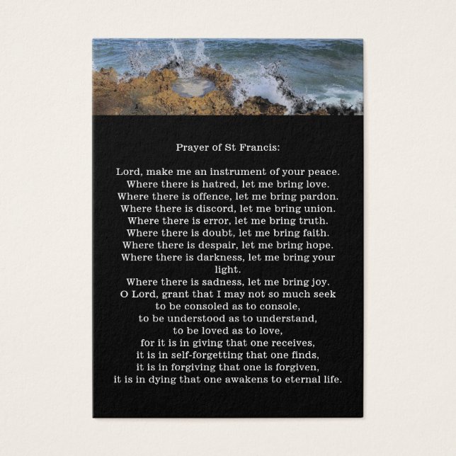Prière funèbre / mémorial de Saint François (Devant)