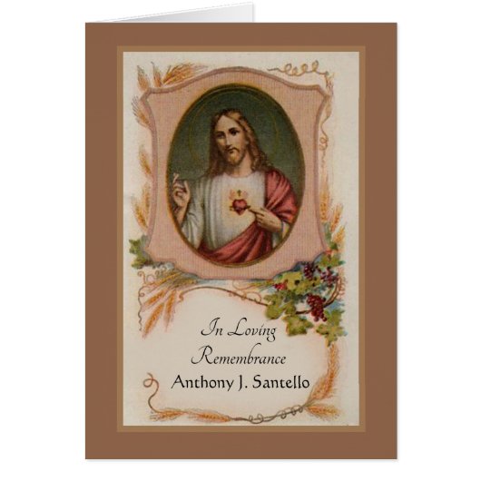 Prière funéraire catholique et Merci (Devant)