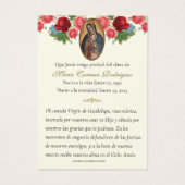 Prière funéraire du Mémorial catholique de Guadalu (Dos)