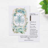 Prière funéraire espagnole Florale Bleue (Bureau)