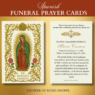 Prière funéraire espagnole Notre-Dame de Guadalupe