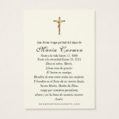 Prière funéraire religieuse Vierge Marie (Dos)