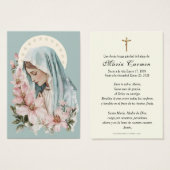 Prière funéraire religieuse Vierge Marie (Devant & derrière)