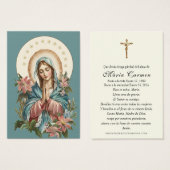 Prière funéraire religieuse Vierge Marie (Devant & derrière)