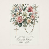 Prière funéraire rose Floral Rosary (Devant)