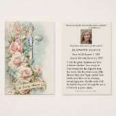 Prière funéraire Vierge Marie Cartes (Devant & derrière)