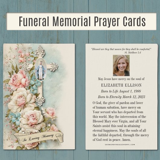 Prière funéraire Vierge Marie Cartes