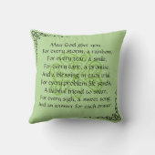 Prière irlandaise Oreiller à la frontière celtique (Verso)