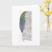 Prière Lakota avec carte pour notes plume (Fleur jaune)