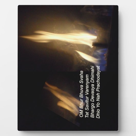 Prière Mantra Gayatri Om Bhur Bhuvah, Plaque (Devant)