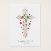 Prière Mariage de Noël catholique Carte Sainte (Devant)