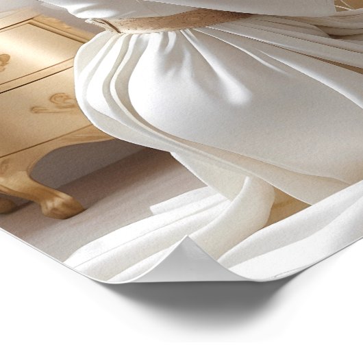 Prière Mère Classy Or et Blanc Impression (Coin)