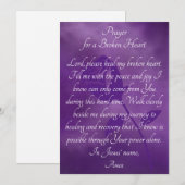 Prière pour guérir une carte cardiaque cassée (Devant / Derrière)