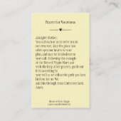 Prière pour la carte sainte de vocations (Dos)