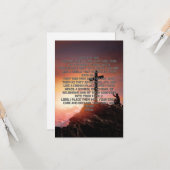 Prière pour la protection des enfants Carte de voe (Devant/Arrière en situation)