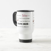 Prière pour la sérénité du vin/café - Mug de voyag (Devant gauche)