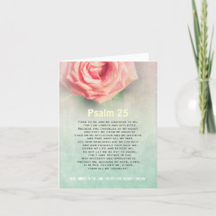 Prière, psaume 25 carte chrétienne personnalisée