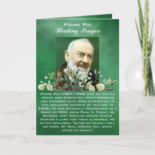 Prière puissante pour la carte de guérison malade (Devant)