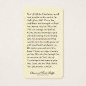 Prière religieuse de grossesse Guadalupe catholiqu (Dos)