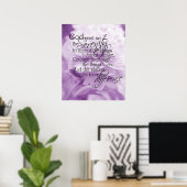 Prière Sérénité Poster Peony violet clair (Bureau à domicile)