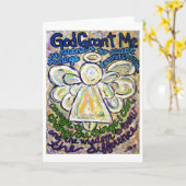 Prière Serenity Angel Art Grey ou Cartes de Notes (Fleur jaune)