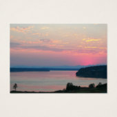 Prière Serenity Pink Seascape Sunset Carte de prof (Dos)