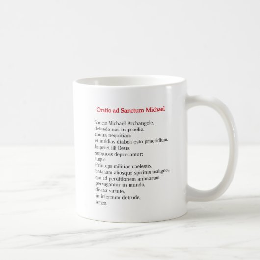 Prière vers St Michael "dans" la tasse de café (Droite)