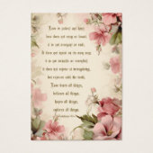 Prière vintage de Mariage rose (Devant)