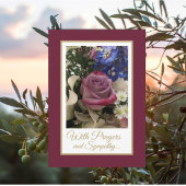 Prières chrétiennes et carte de sympathie