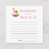 Prières de Flamant rose tropical pour carte de Bab (Devant)