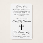 Prières de la première communion | Fille communion (Dos)