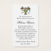 Prières de la première communion | Fille Communion (Dos)