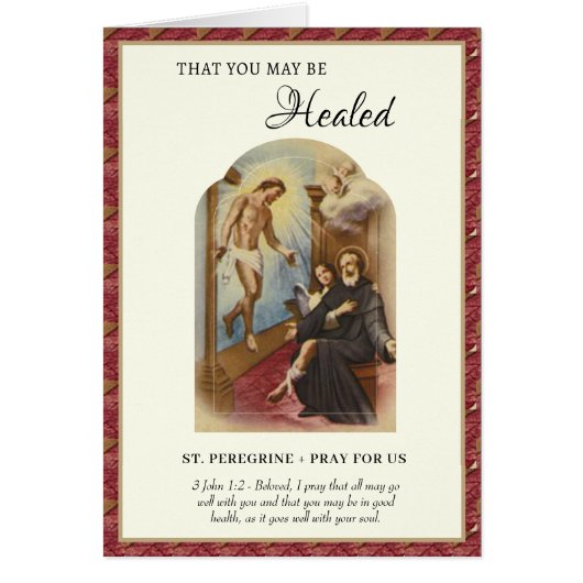 Prières de Sainte Peregrine Cancer Maladie de sant (Devant)