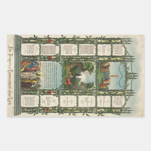 Prières et commandements de notre Sticker Seigneur (Devant)