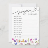 Prières et voeux fleurs sauvages pour la carte béb (Devant)