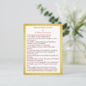 Prières horaires de la carte de prière St. John Ch (Debout devant)