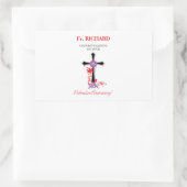 Priest 25th Ordination Jubileum Black Cross Rechthoekige Sticker (Tas)