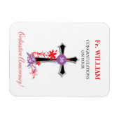Priest 30th Ordination Jubileum Black Cross Magneet (Horizontaal)